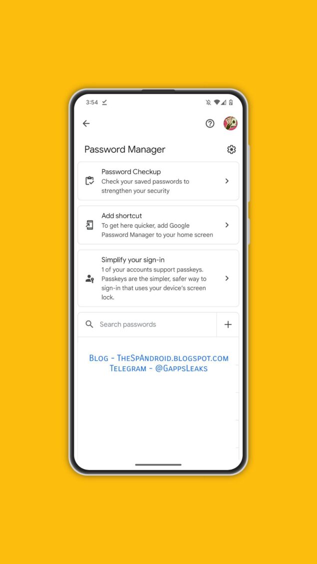 Google Play Services - novità nascosta gestore delle password