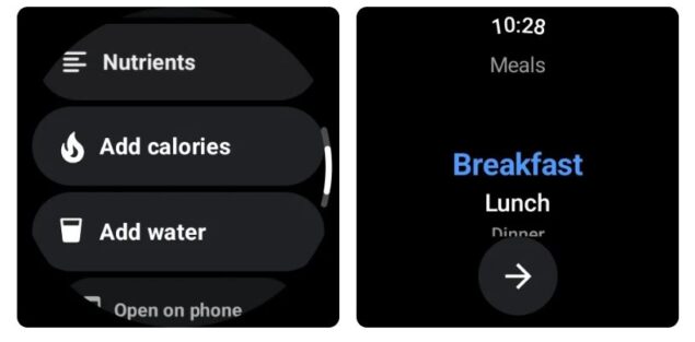 MyFitnessPal Wear OS
