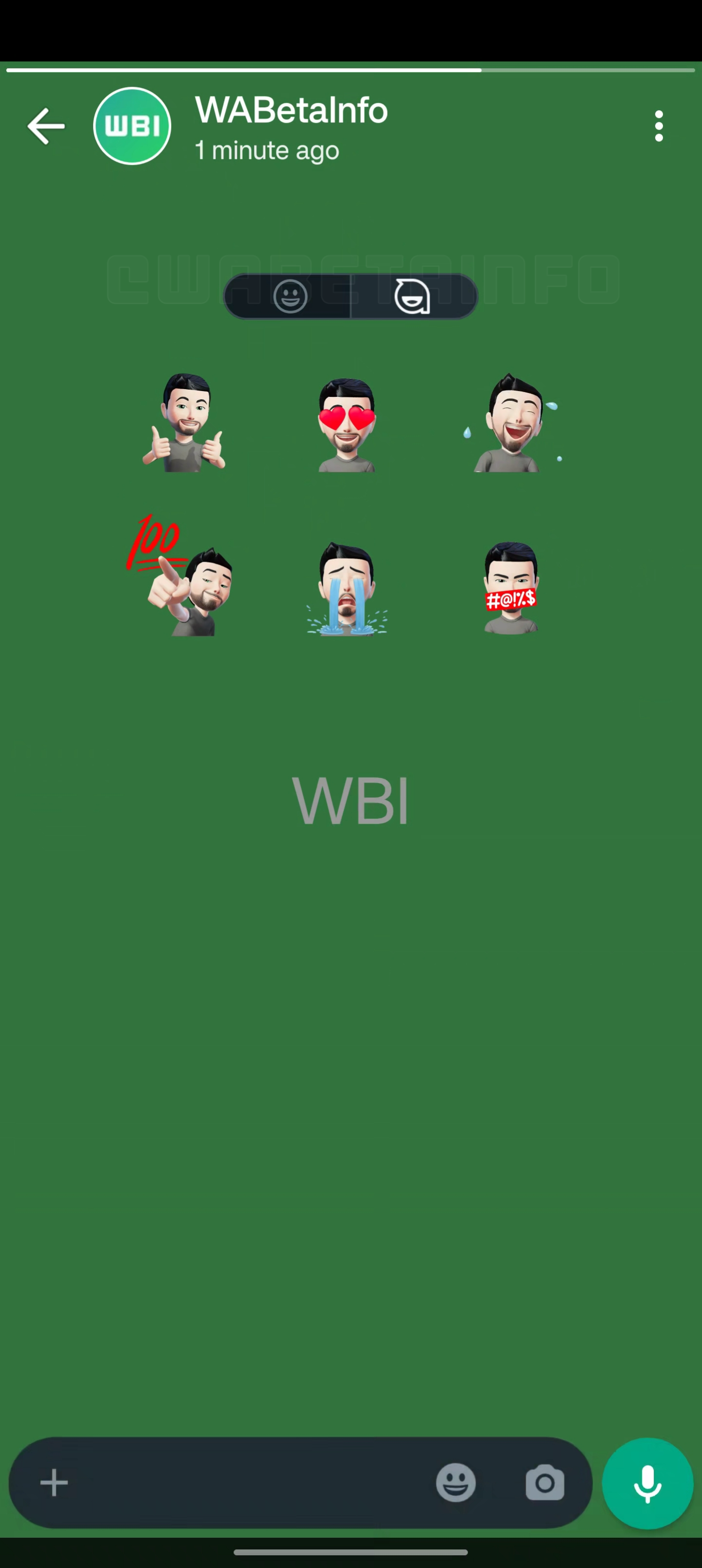 WhatsApp Beta - Reazione agli Stati tramite Avatar