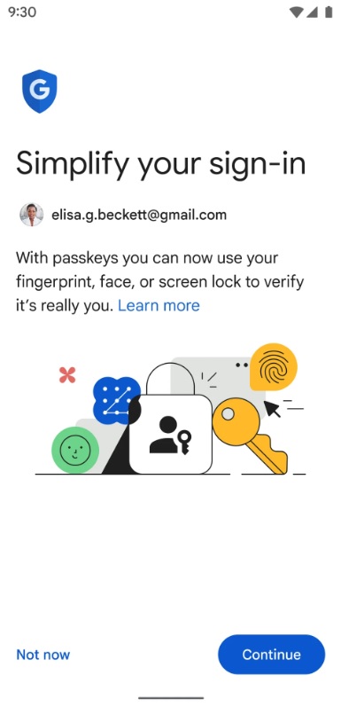 passkey avviso