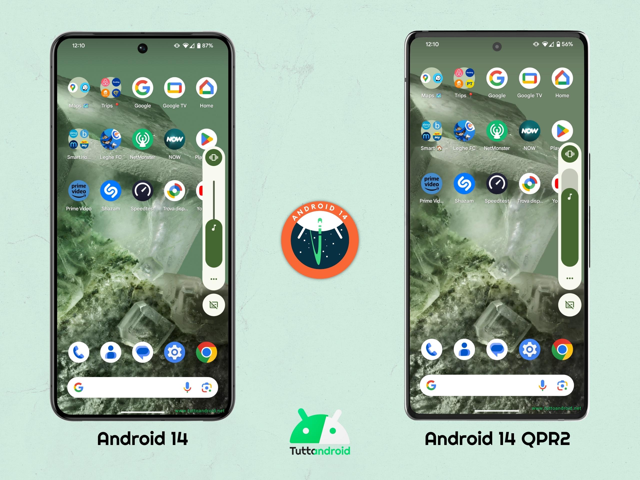 Android 14 QPR2 beta 1 - Slider volume