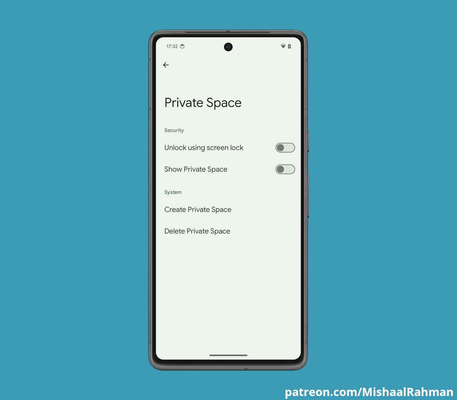 Android 14 QPR2 beta 1 - Spazio privato
