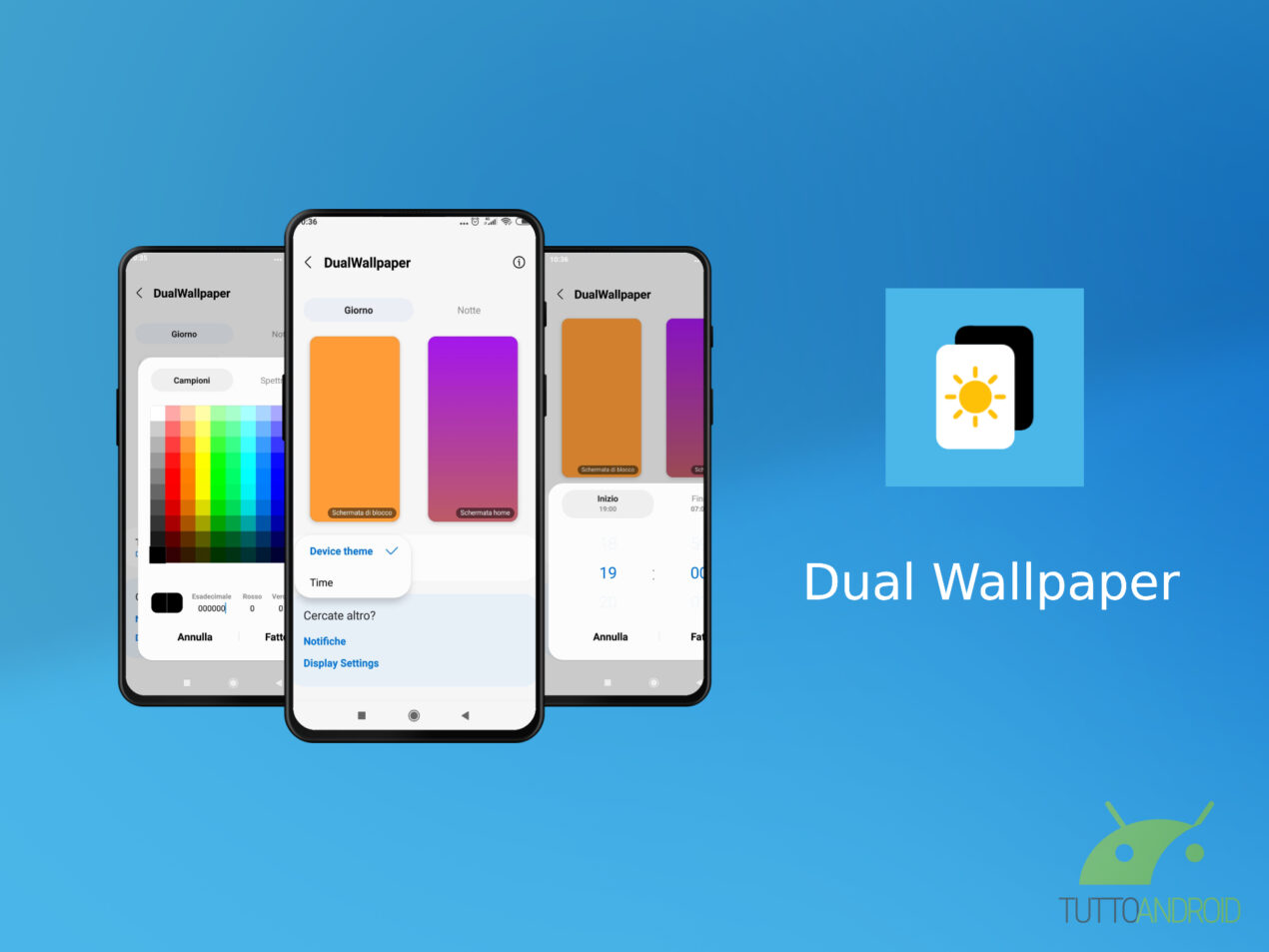 L'app Dual Wallpaper permette di automatizzare il cambio degli sfondi