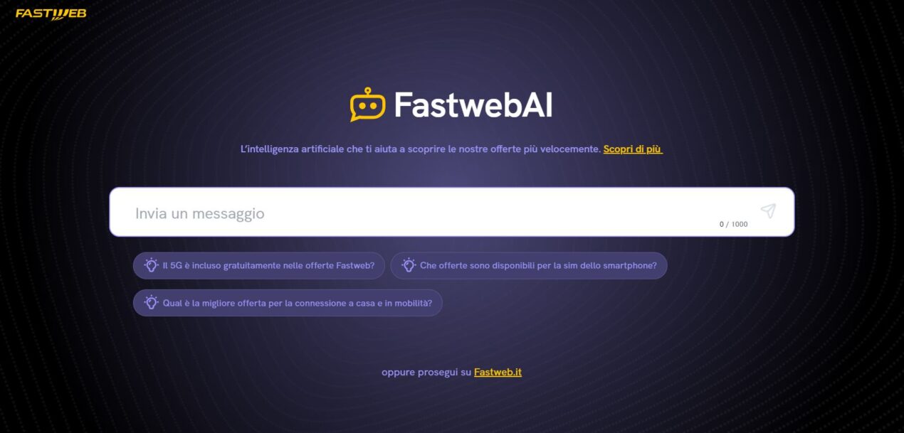 Anche Fastweb ha un assistente virtuale basato sull'intelligenza artificiale
