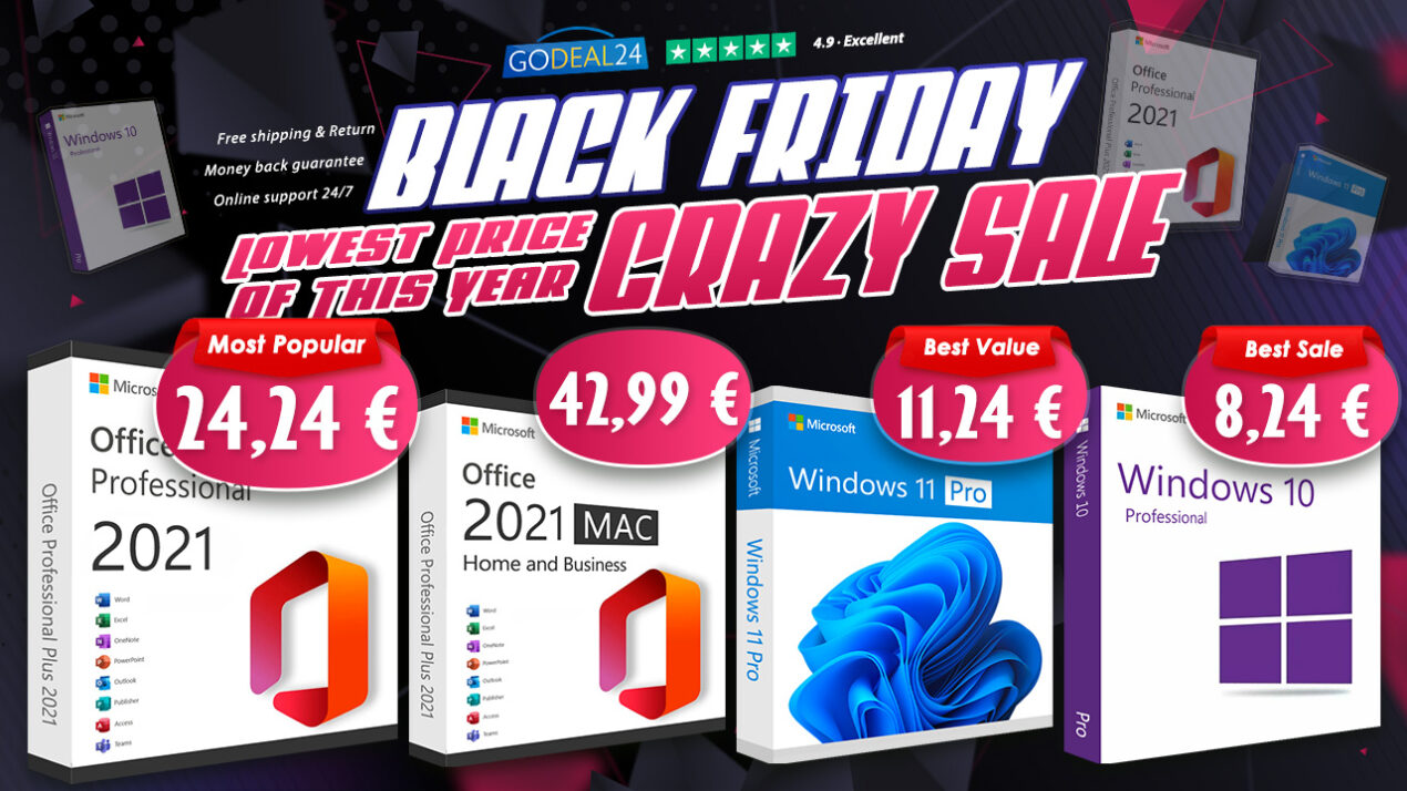 È già tempo di Black Friday per Godeal24, con Office e Windows ai minimi storici