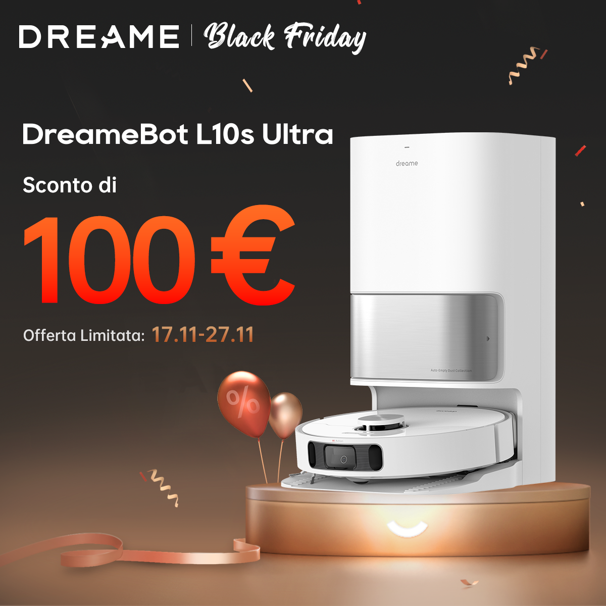 Il Black Friday di Dreame è arrivato, con sconti fino a 200 euro sui  migliori prodotti