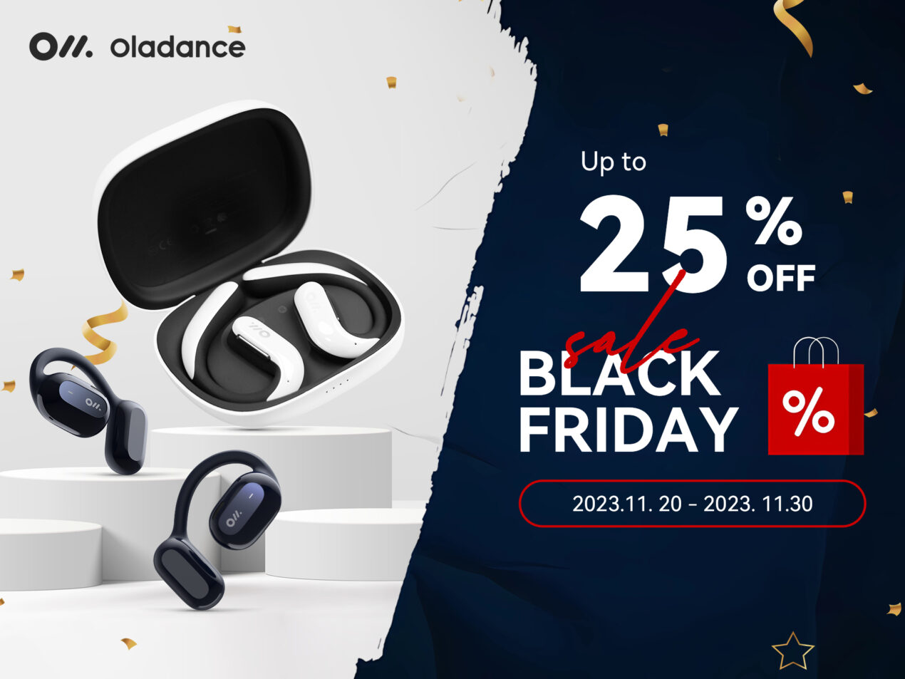 Sconti fino al 25% nel Black Friday delle cuffie Oladance