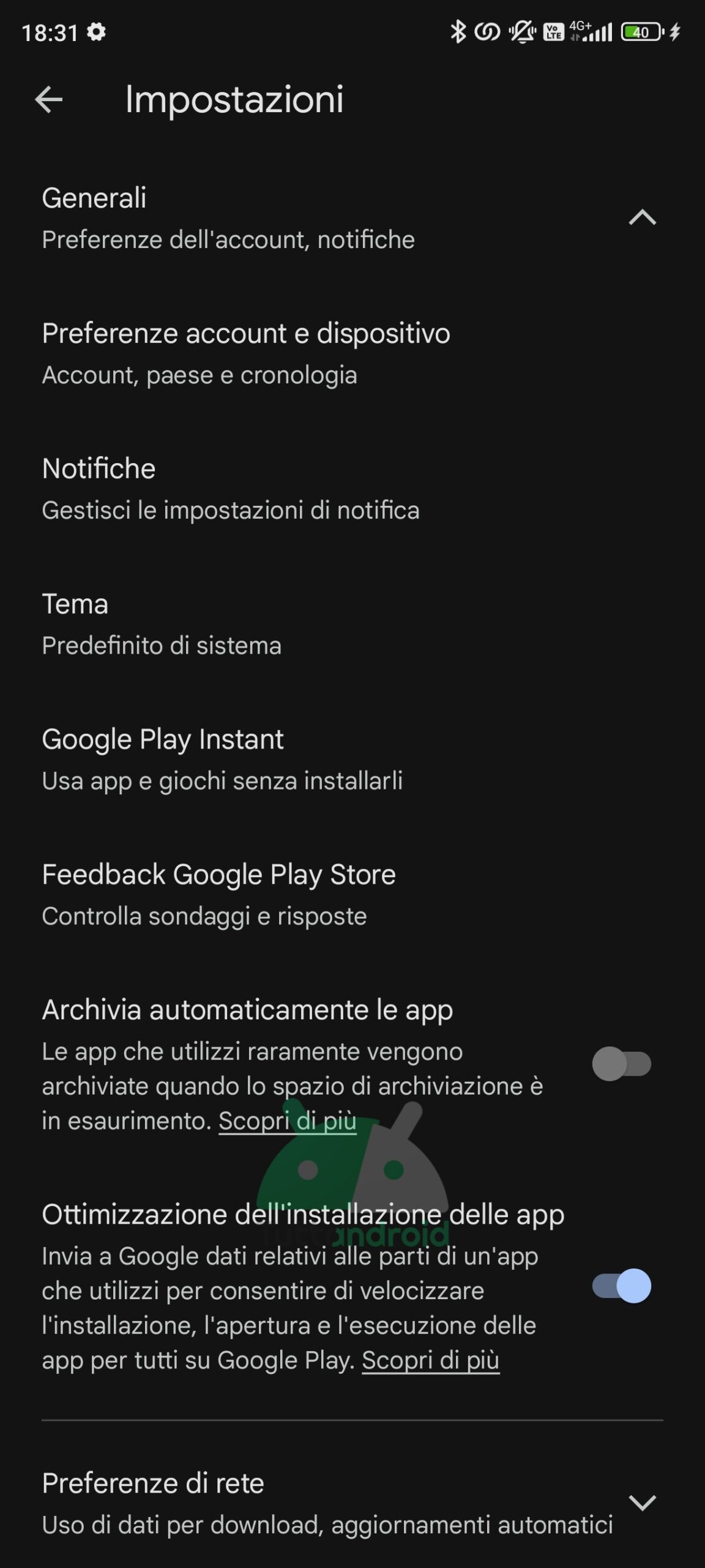 Ottimizzazione dell'installazione delle app su Google Play Store