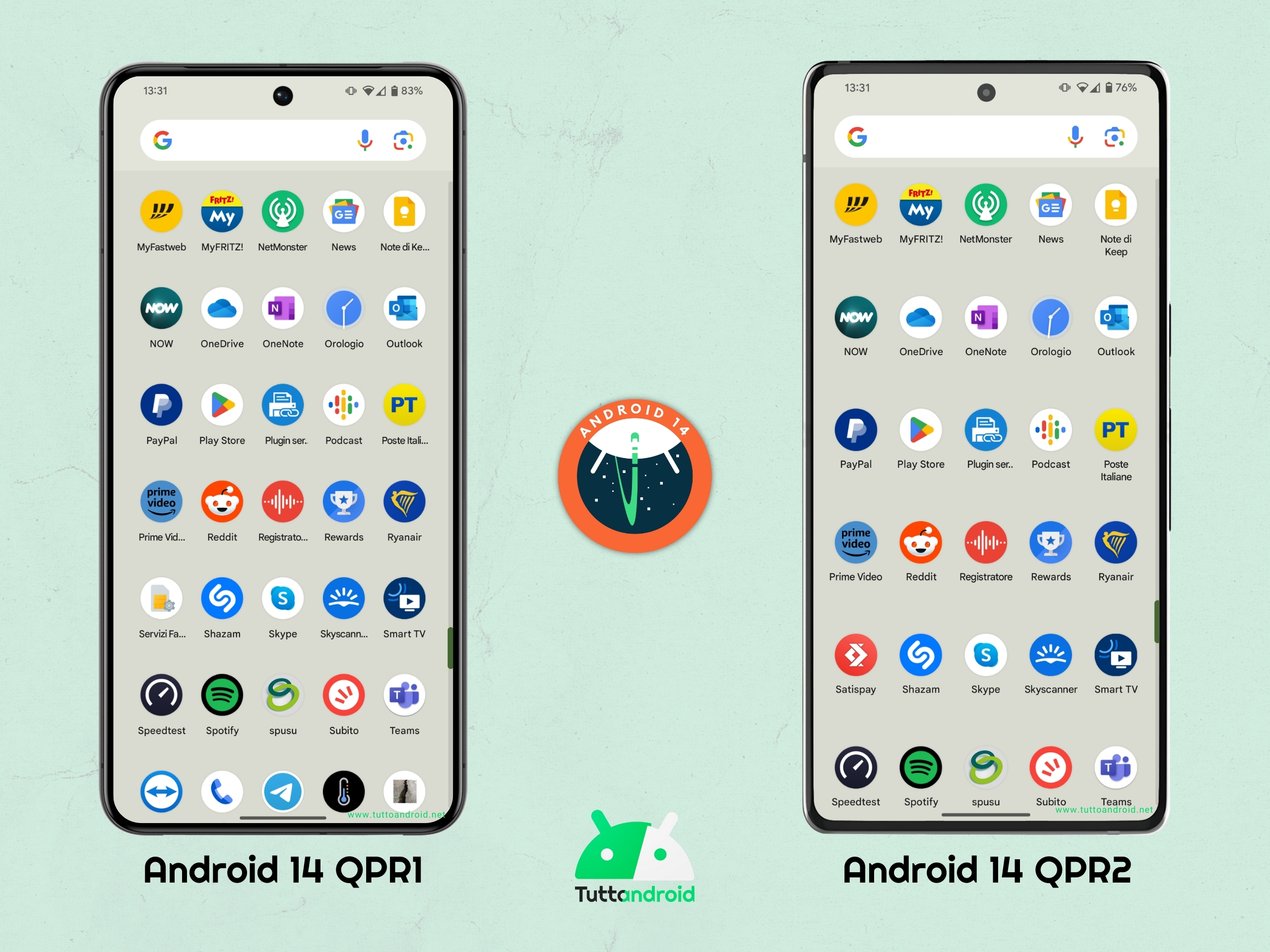 Android 14 QPR2 beta 2 - Pixel Launcher nomi app su due linee