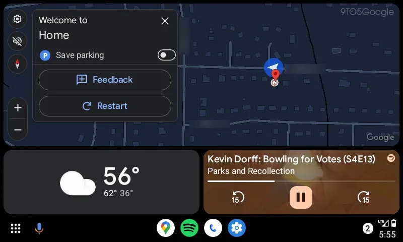 Android Auto salvataggio posizione parcheggio Google Maps