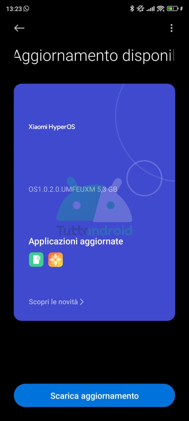 Xiaomi 13T aggiornamento HyperOS 1