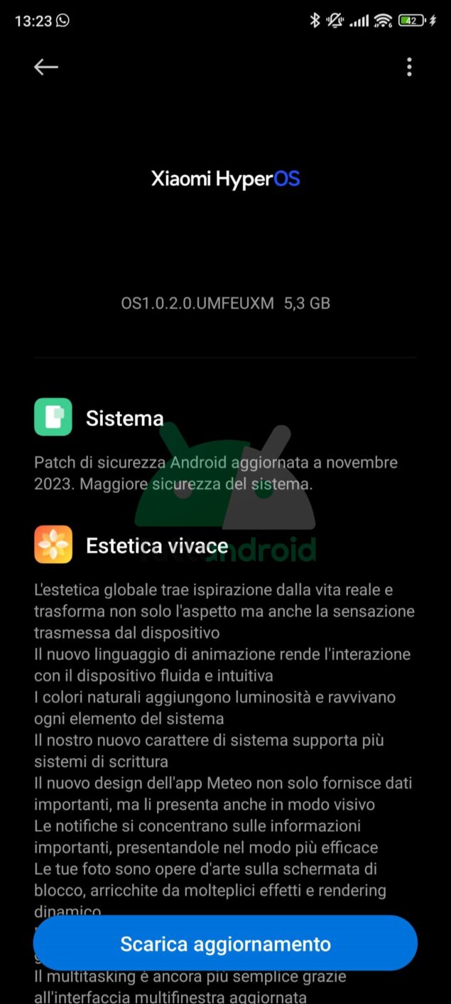 Xiaomi 13T aggiornamento HyperOS 1