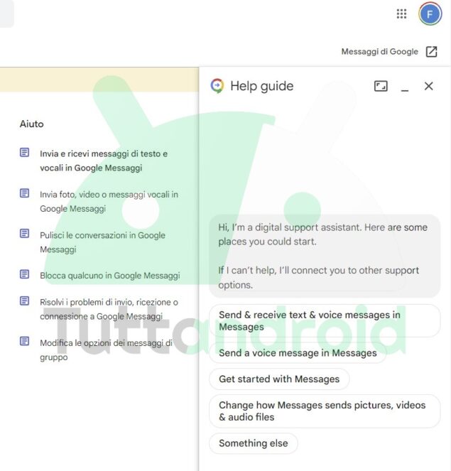 Google chatbot AI guida di supporto