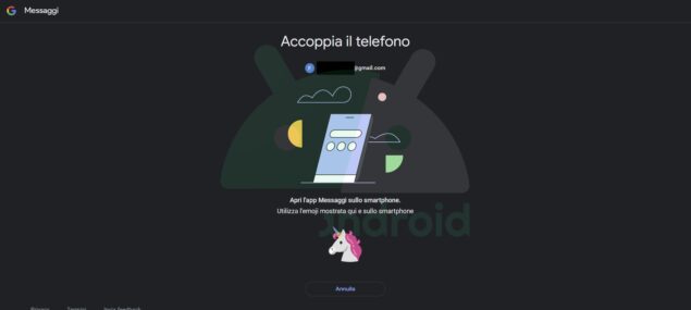 Google Messaggi nuova modalità accoppiamento dispositivi account Google