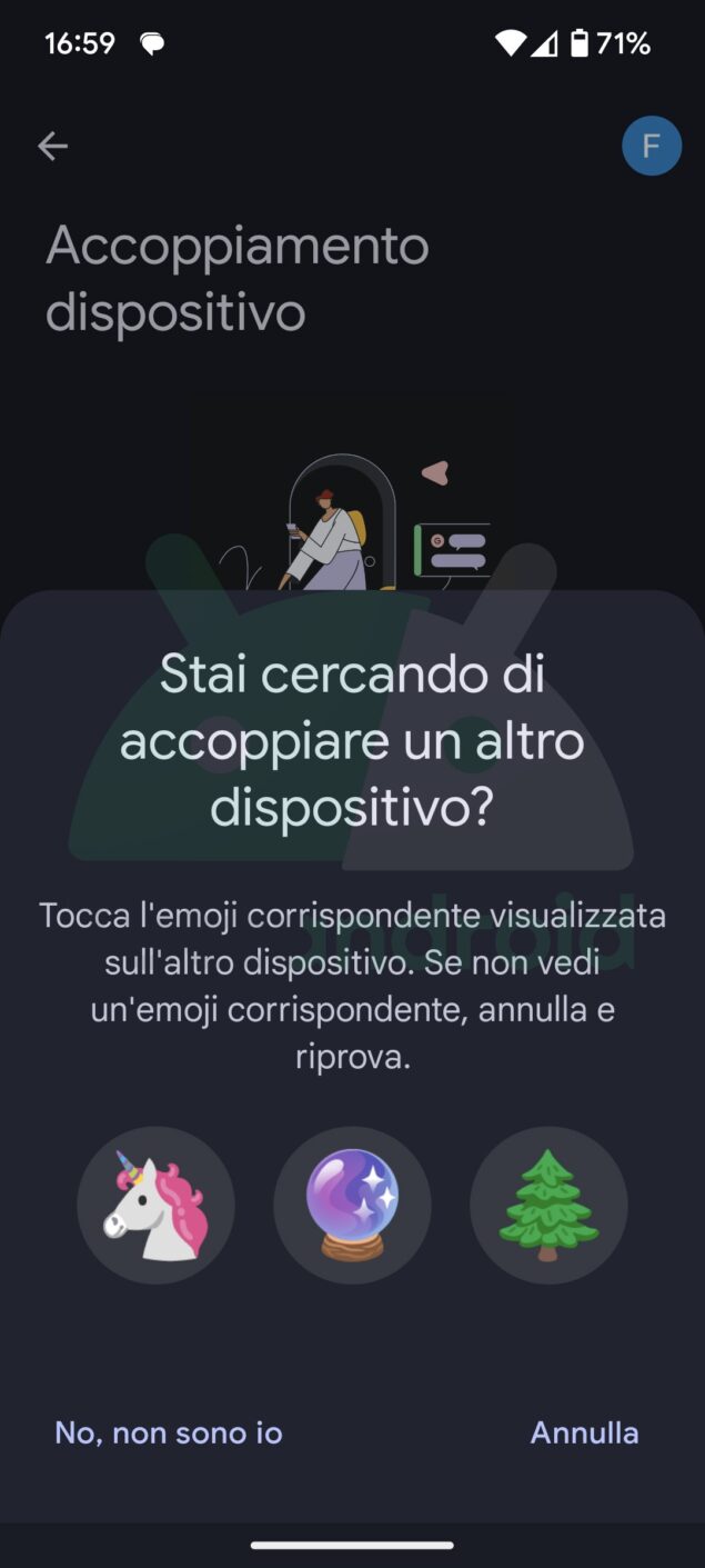 Google Messaggi nuova modalità accoppiamento dispositivi account Google