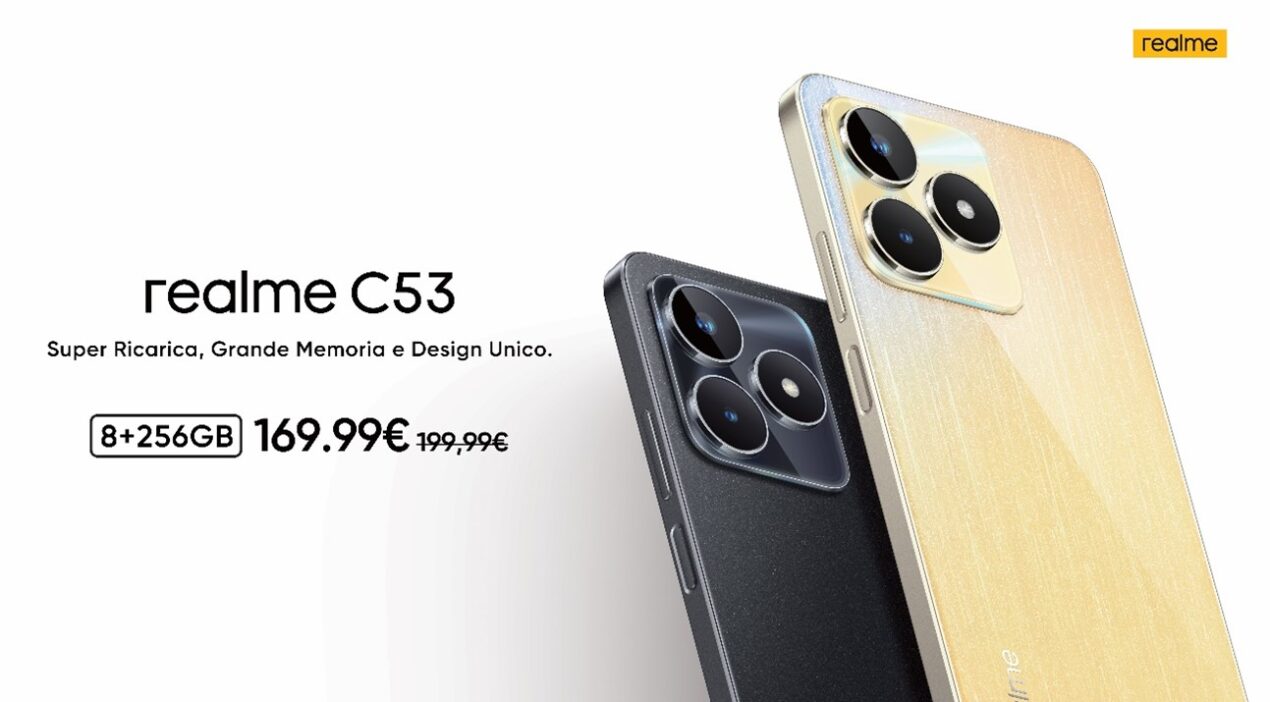 Realme C53 (8+256 GB) disponibile a prezzo scontato fino a fine 2023
