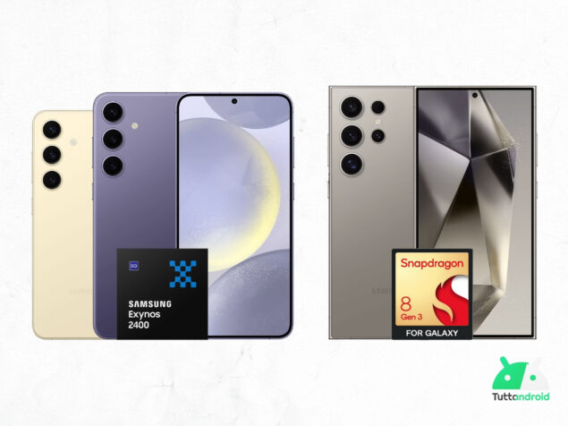 Samsung Exynos 2400 (Samsung Galaxy S24 e Galaxy S24+) e Qualcomm Snapdragon 8 Gen 3 for Galaxy (Samsung Galaxy S24 Ultra)