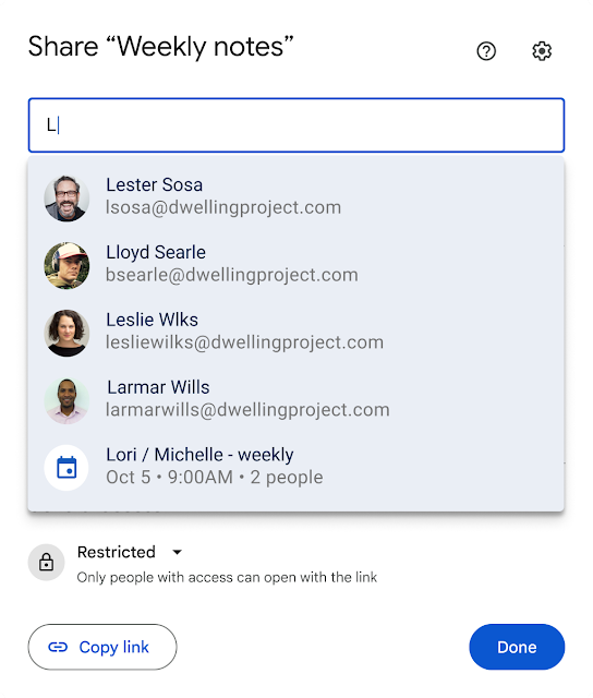 google drive condividi file evento calendar
