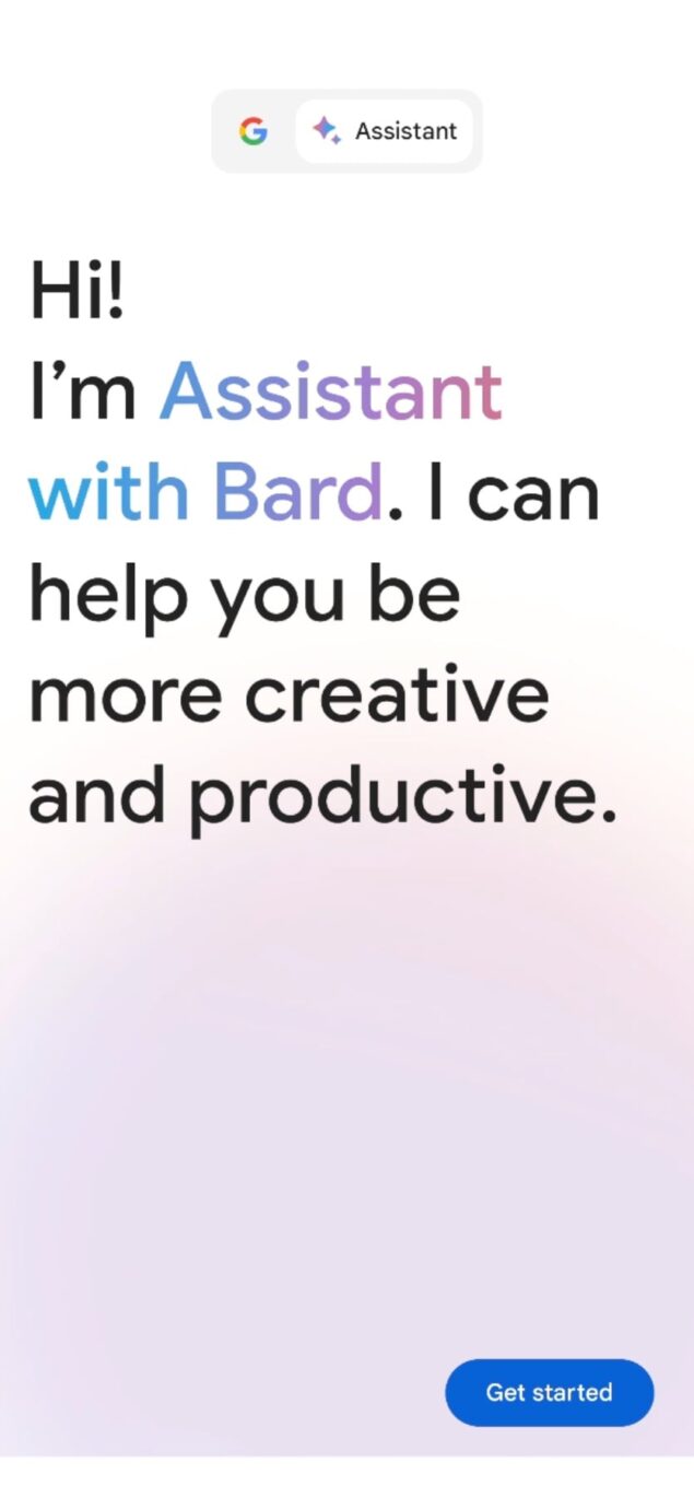 Google Assistant con Bard vecchio