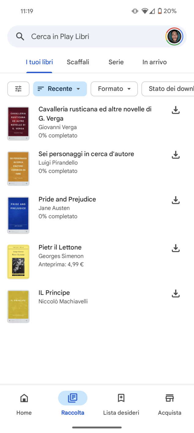 Google Play Libri redesign 2