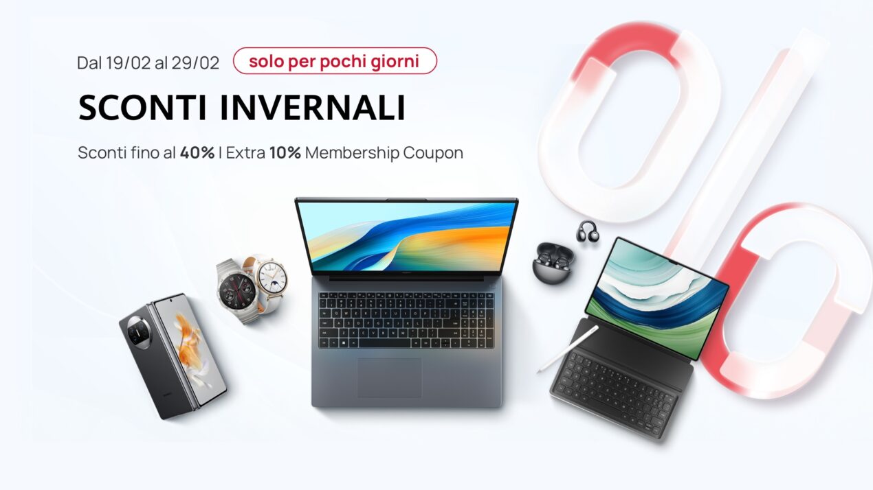 Offerte e omaggi su Tablet, Smartphone e Notebook Huawei con gli Sconti Invernali