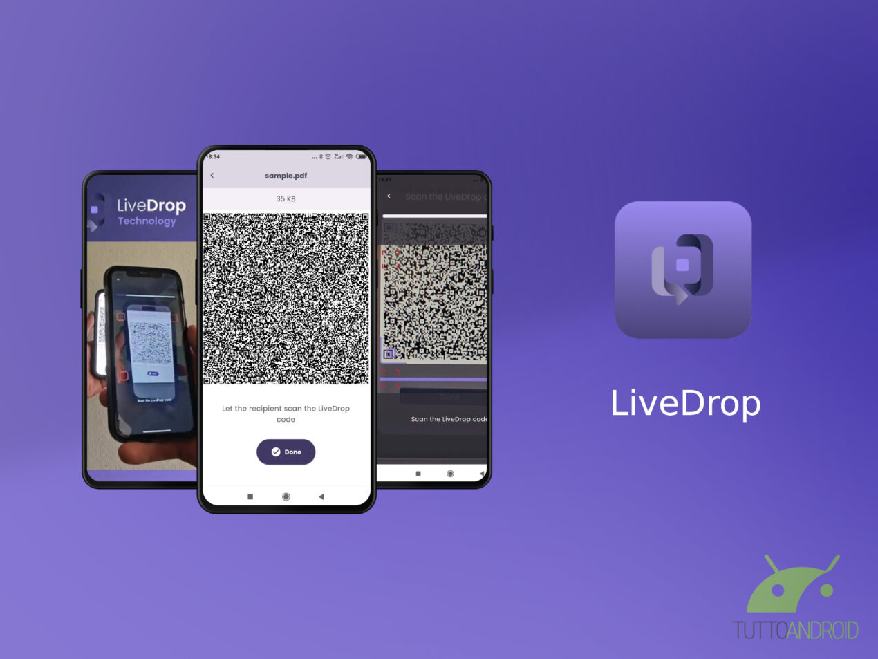 L'app LiveDrop permette di condividere file senza alcun tipo di connessione