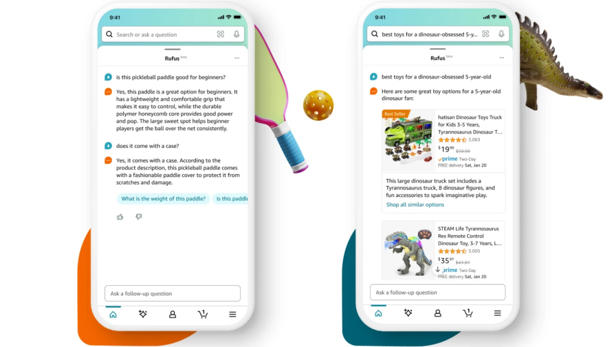 Amazon lancia Rufus, il nuovo assistente virtuale per lo shopping basato sulla IA