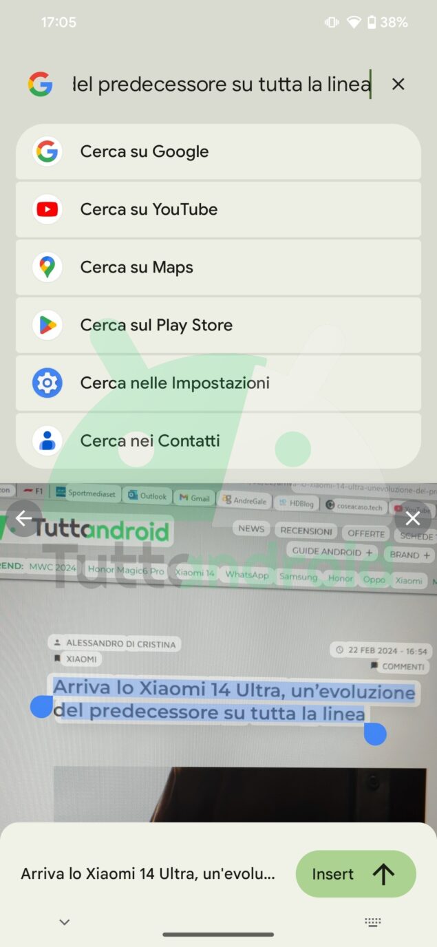 Google scansione testo in Gboard