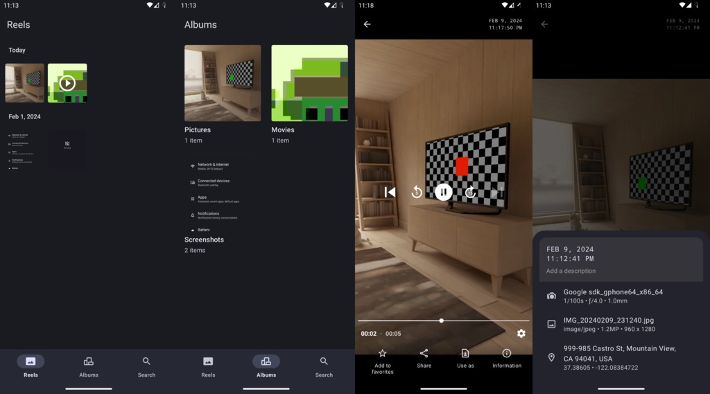 LineageOS 21 Glimpse nuova app galleria
