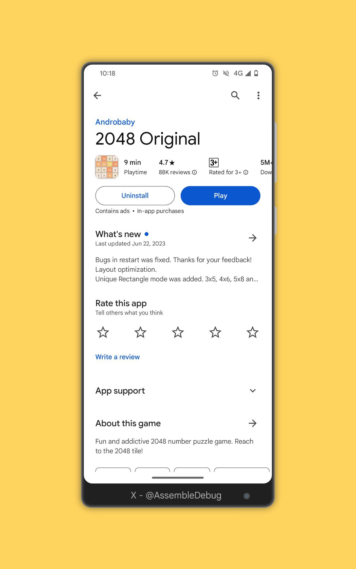 tempo di gioco sul Google Play Store
