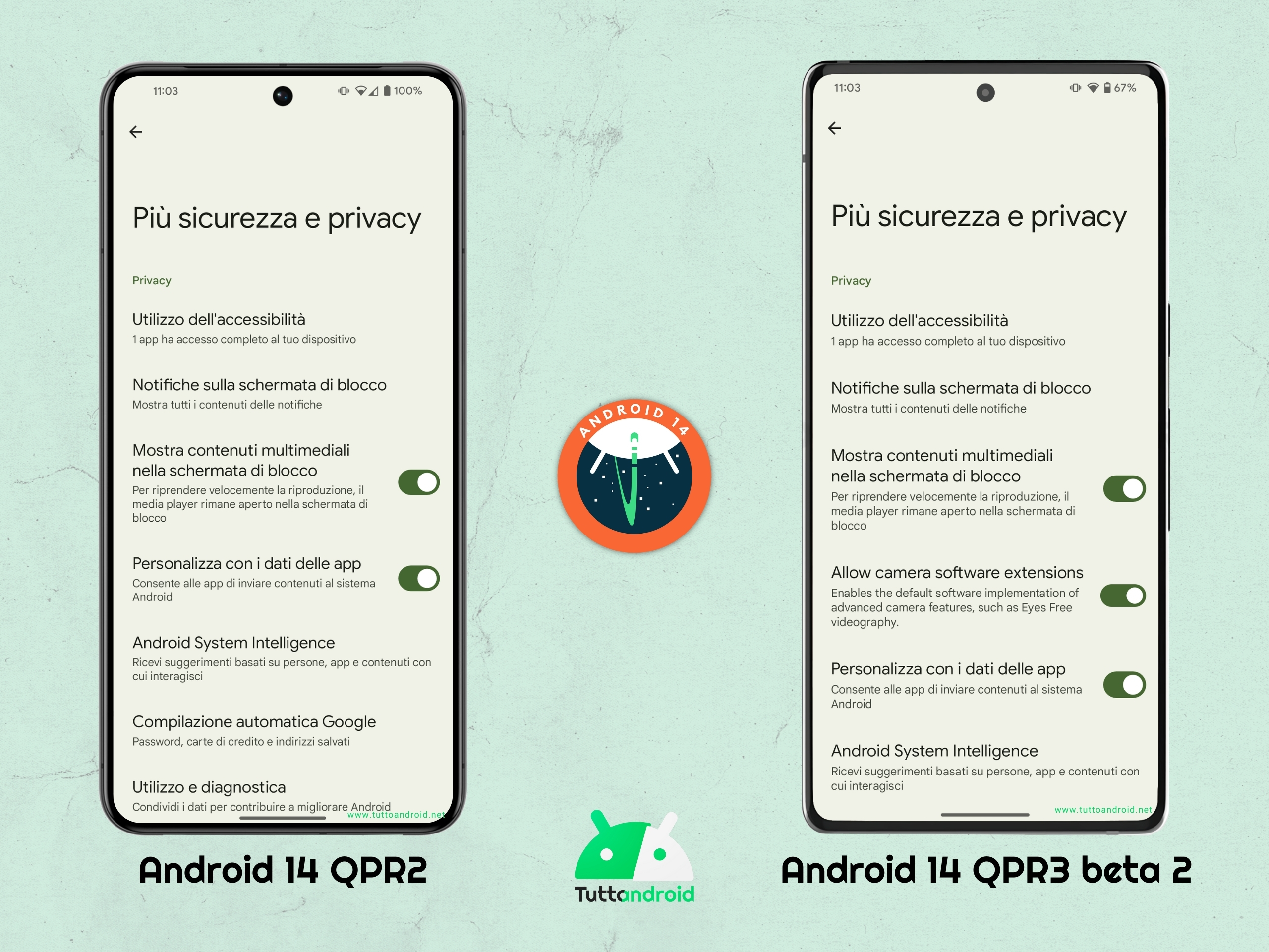 Android 14 QPR3 beta 2 - Più sicurezza e privacy