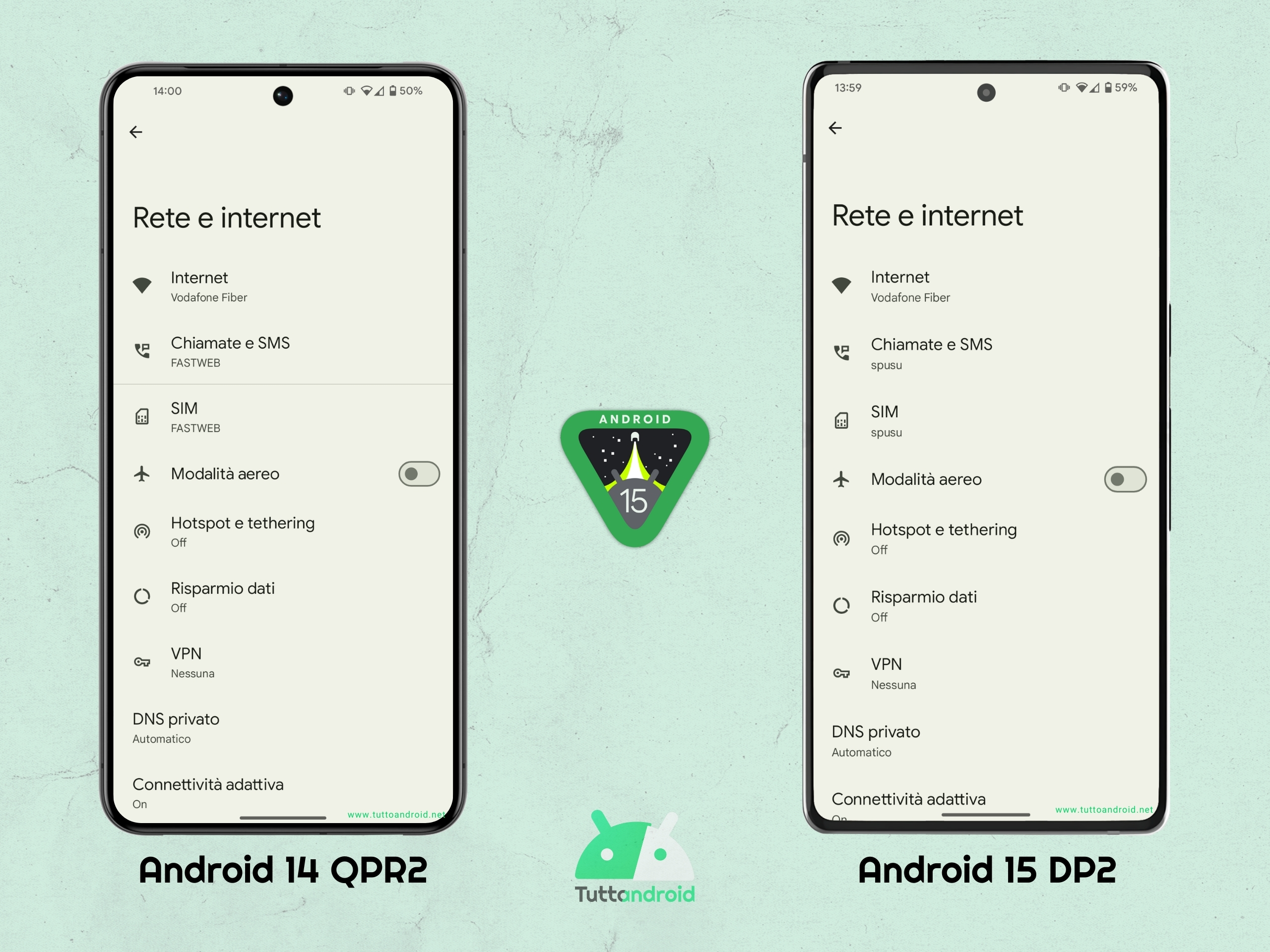 Android 15 DP2 - Rete e internet