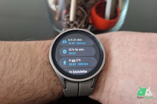 Google Maps per Wear OS Tranit Hero