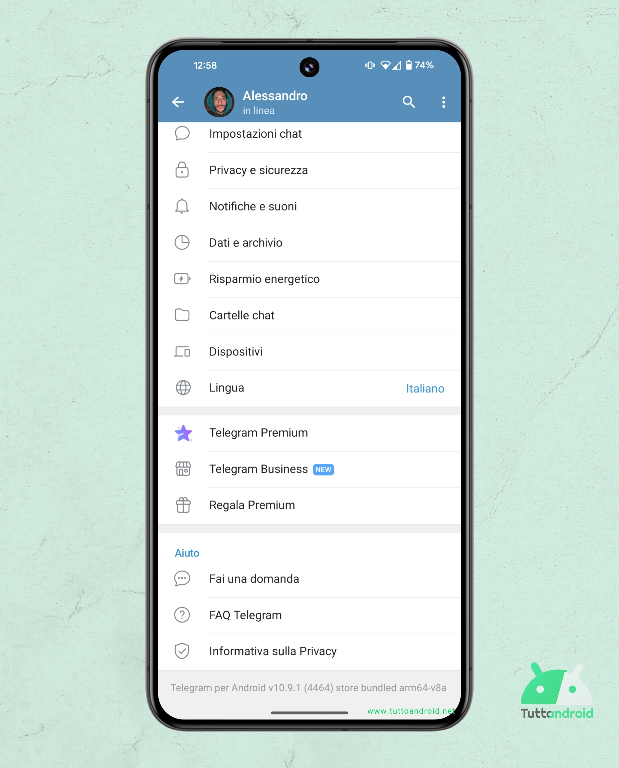 Il piano Telegram Business fa capolino nelle impostazioni dell'app