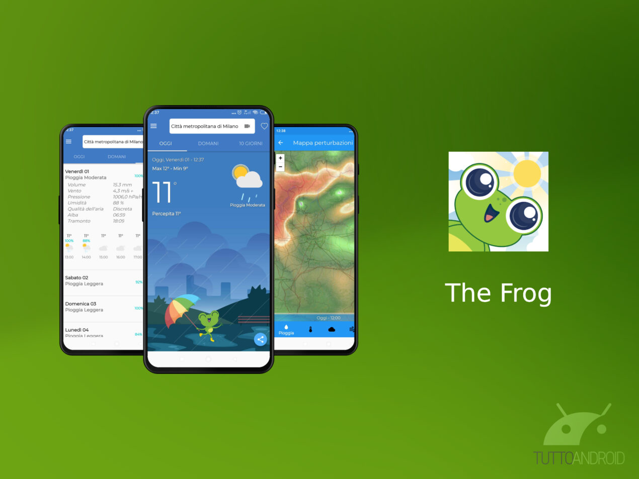 The Frog è un'app per le previsioni del tempo che mette di buon umore