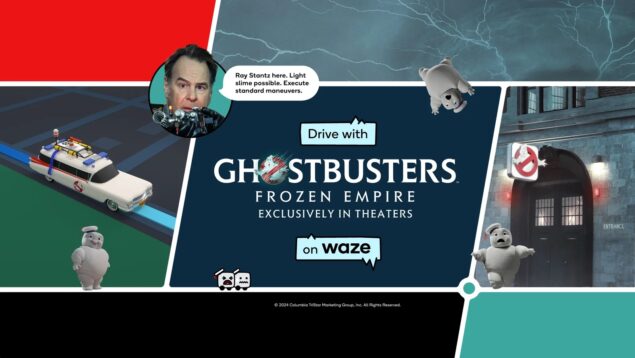 Waze e Ghostbusters Frozen Empire