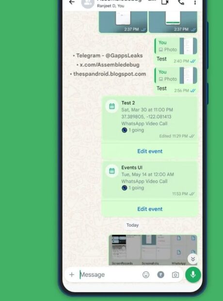 WhatsApp eventi gruppo 3