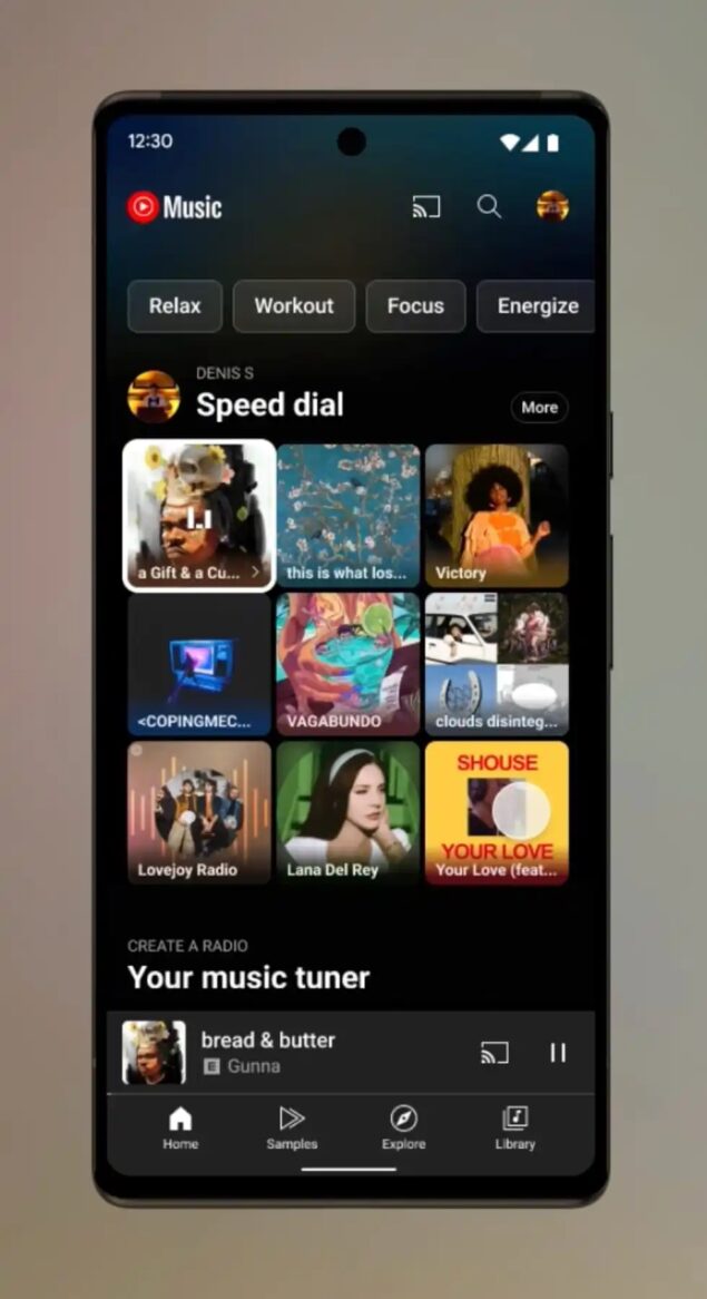 YouTube Music test griglia recenti 3