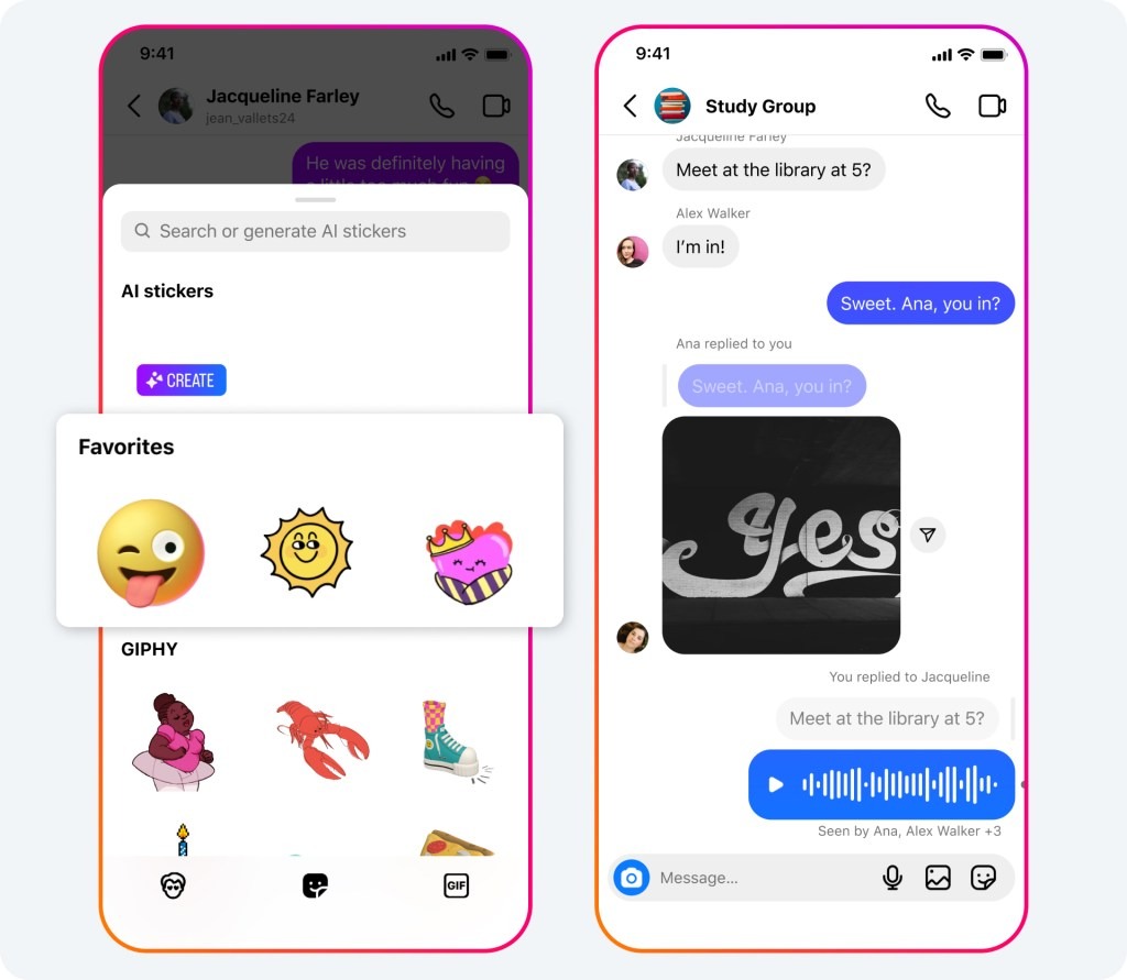 Instagram spostare adesivi in alto