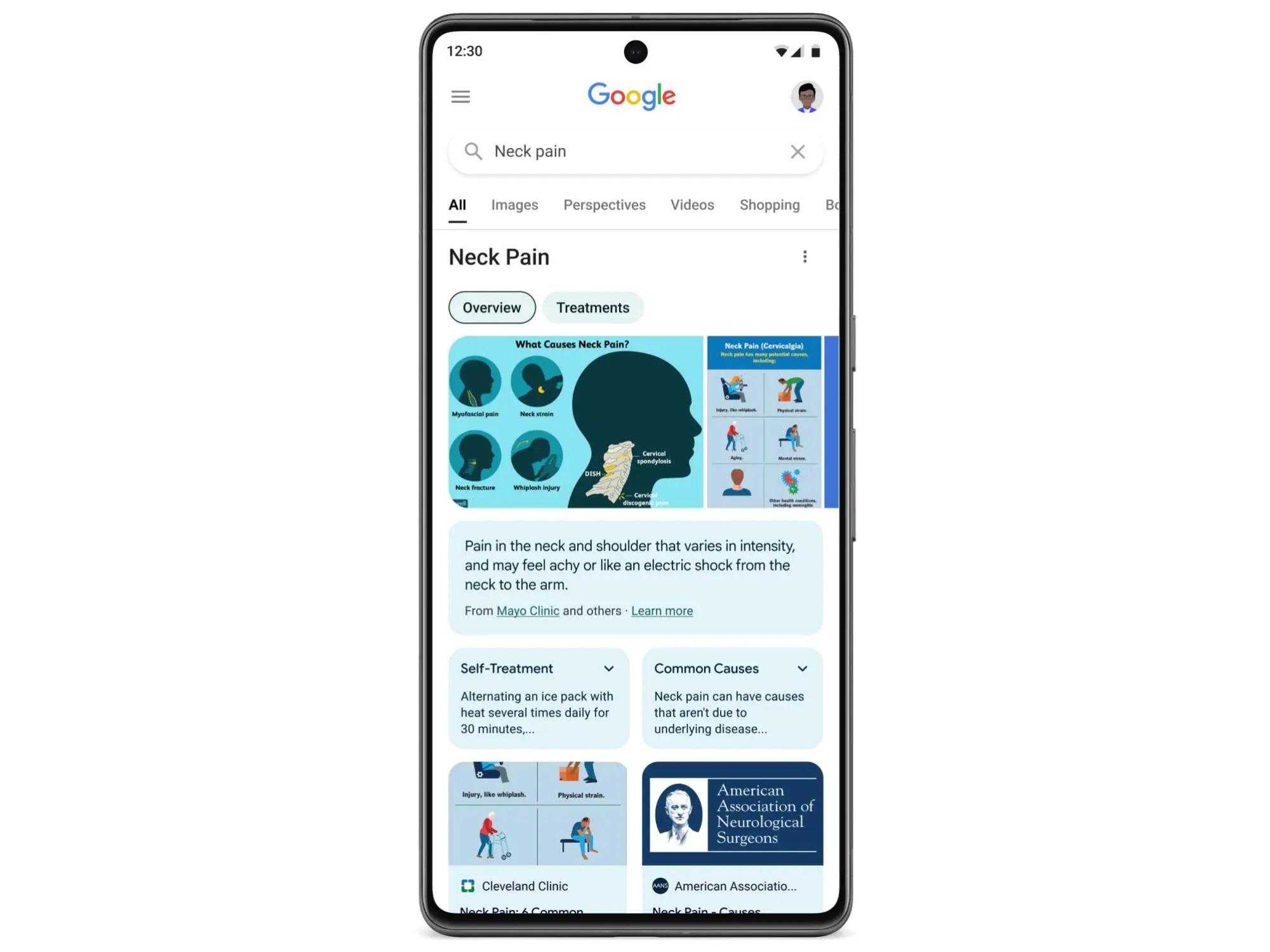 ricerca google medica visiva