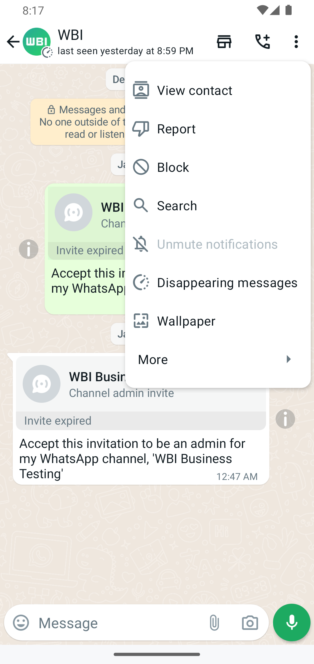 WhatsApp Beta nuove icone menu