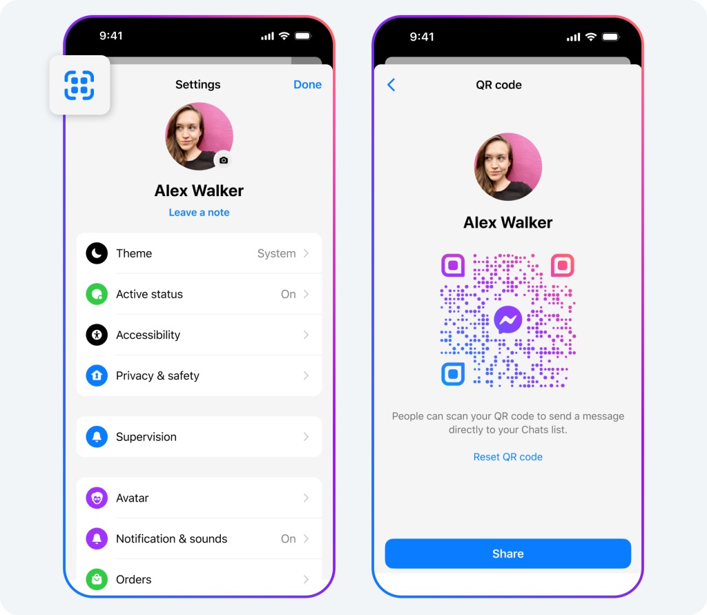 Facebook Messenger - Connessione tramite codice QR