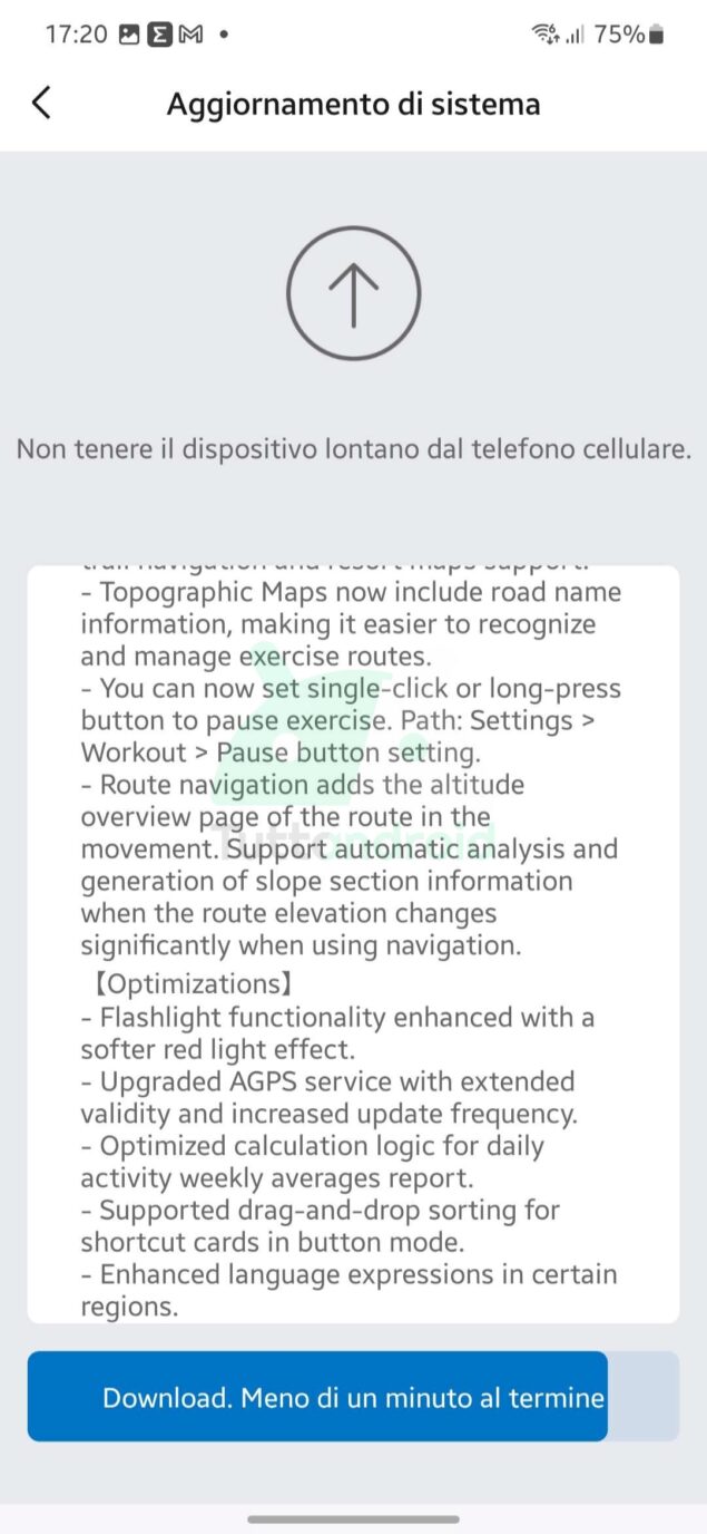 novità aggiornamento Amazfit Balance