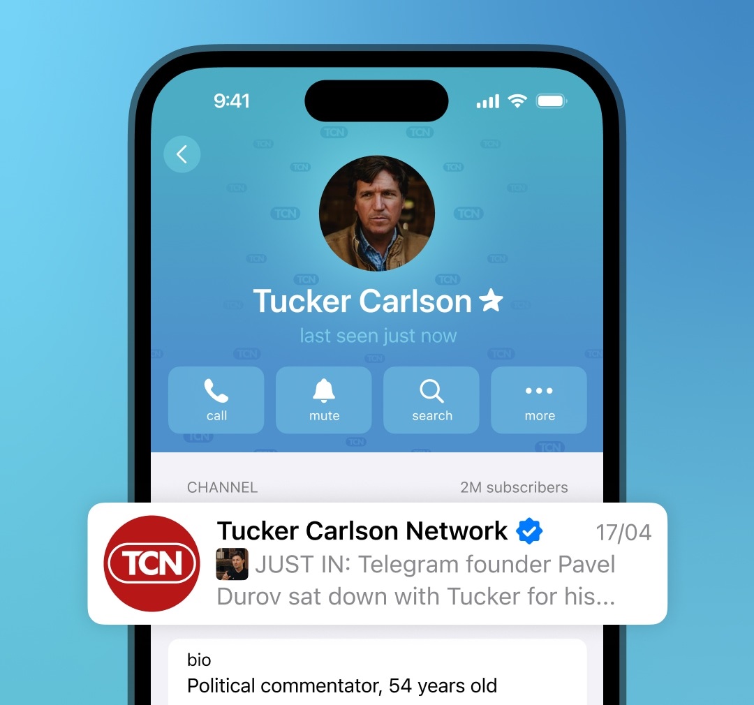 Telegram - My Profile - Canali sul profilo