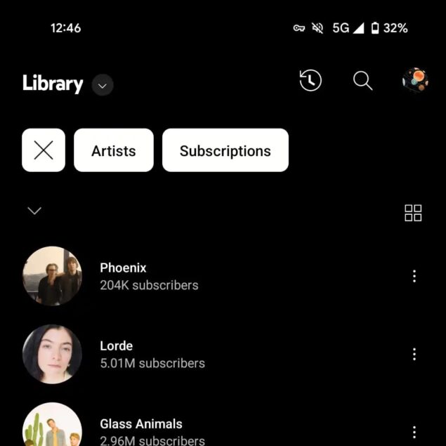 YouTube Music feed attività 3