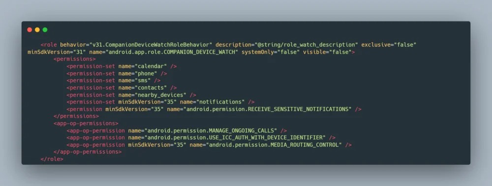 Android 15 scelta output multimediale Wear OS