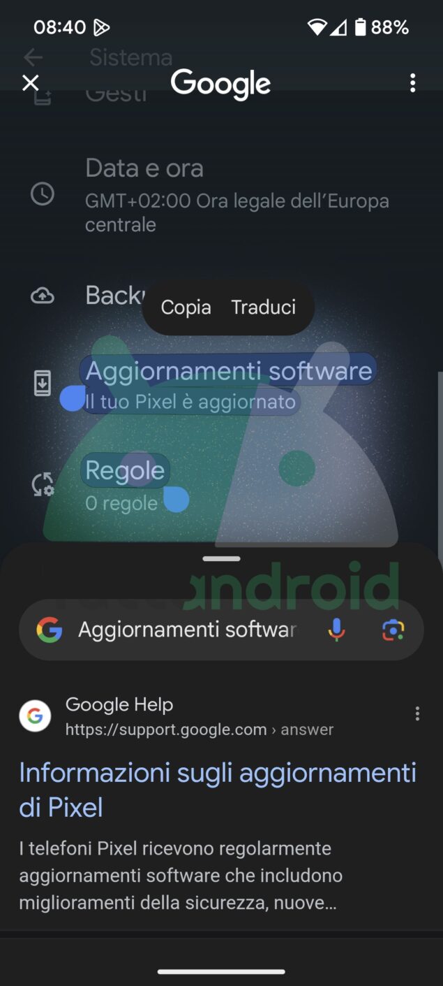 Cerchia e cerca Google Pixel 6a