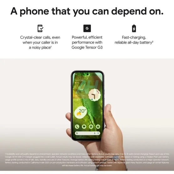 Google Pixel 8a processore e ricarica rapida