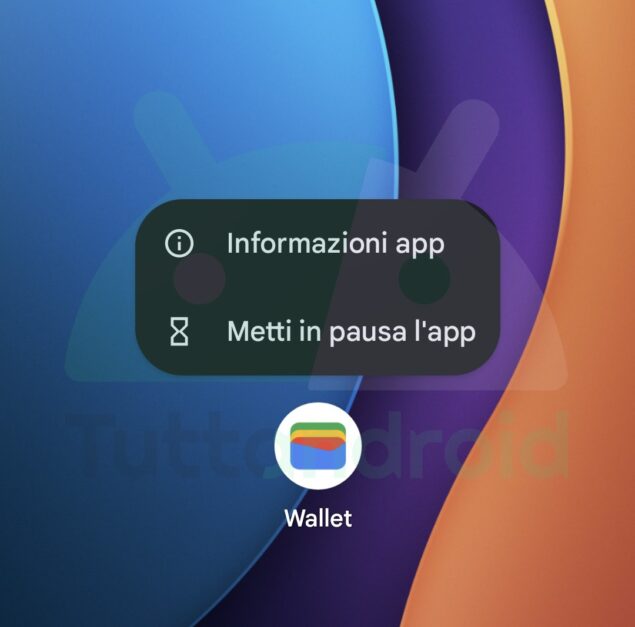 Google Wallet scorciatoia vecchia