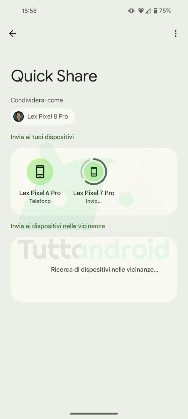 Quick Share barra avanzamento nuova Material Design 3